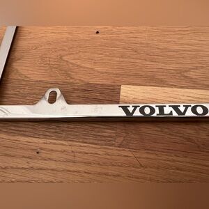 Volvo License Plate Frame (Silver With Black Logo)